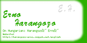 erno harangozo business card